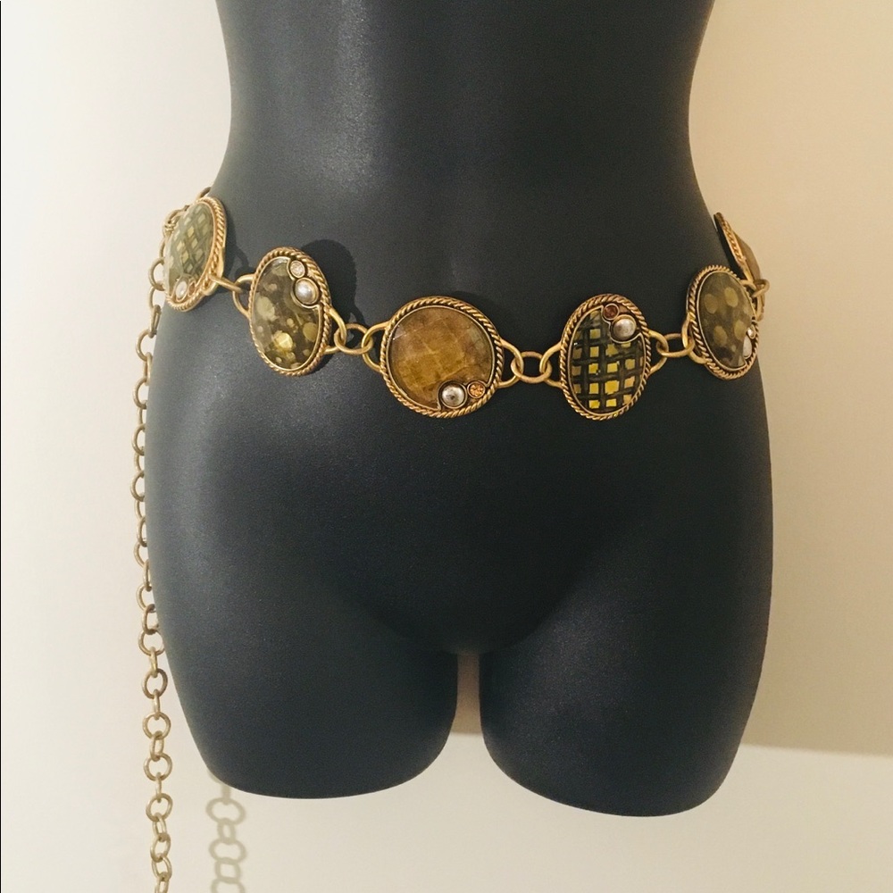 Vintage Chico’s Brass Boho Chain Belt
